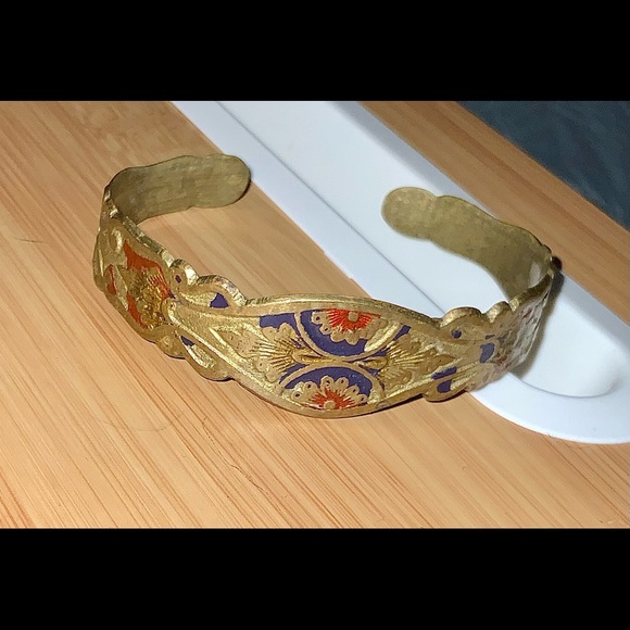 Vintage Boho Gold Toned Cuff Bracelet - Picture 3 of 4